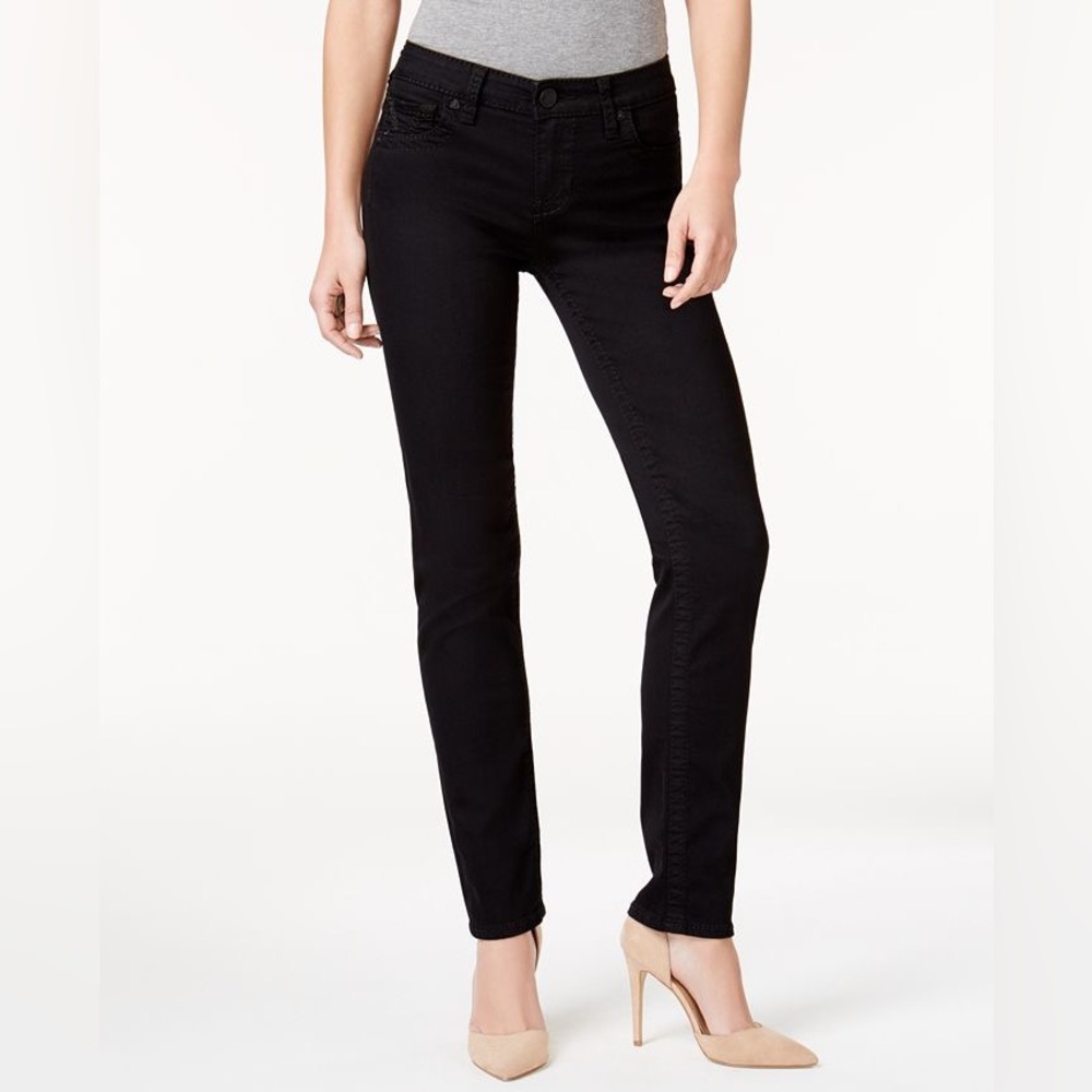 Kut from the Kloth Faded Black Straight Leg Jeans - Size 10